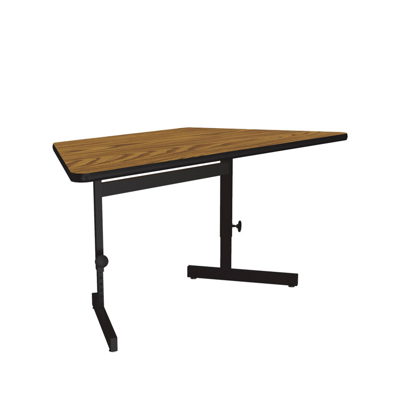 Bureau à hauteur de travail réglable, Chêne médium