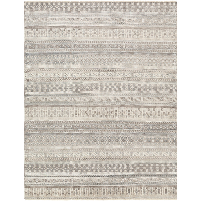 Indrakumar Hand Knotted Southwestern Indoor Rug, Rectangle 6' x 9'