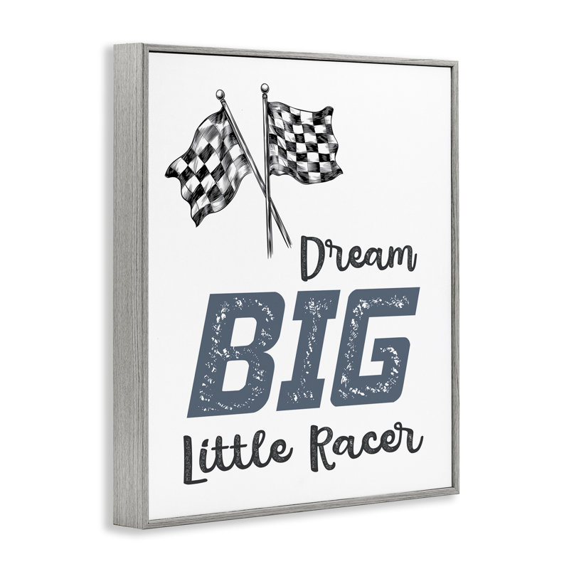 «Dream Big Little Racer», estampe numérique, design par Christine Simpson Art, H 20 po x l 16 po, Estampe numérique Farmhouse