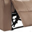 Fauteuil inclinable brun avec accoudoirs coussinés
