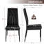 color Faux Leather Modern High-backed Dining Chairs with Metal Legs-433931301