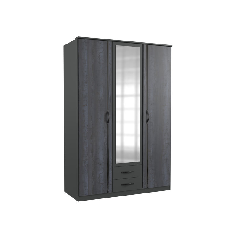 Dlylah 3 Door Manufactured Wood Wardrobe