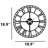 Large Black Metal Skeleton Round Wall Clock