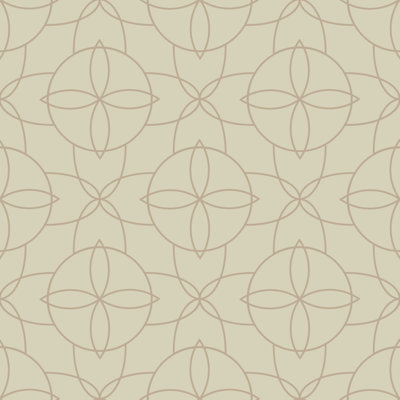 Court Rosette - Washed Terracotta Wallpaper