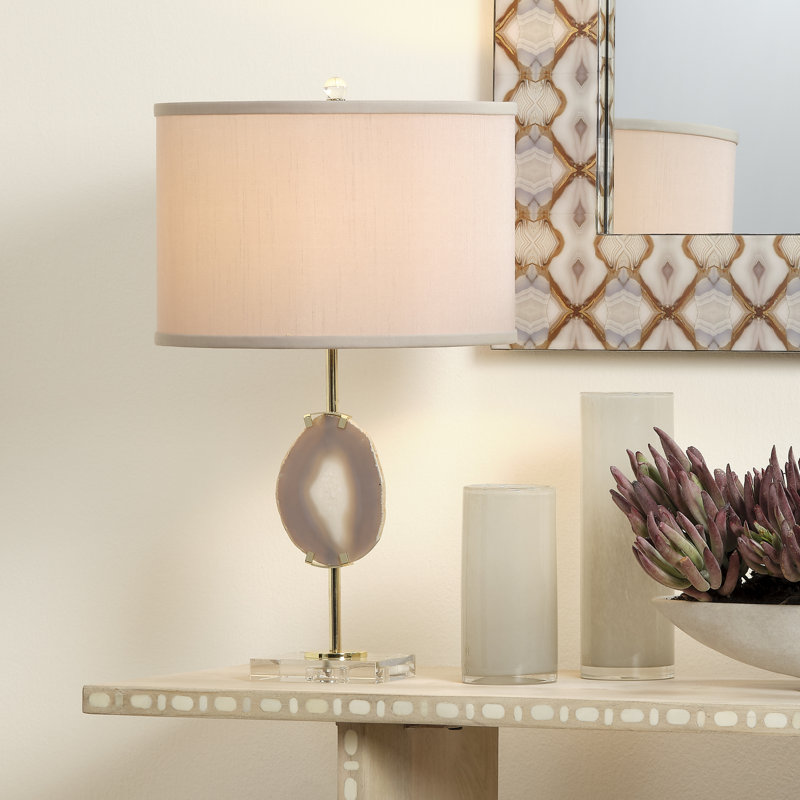 Agate Slice Metal Table Lamp