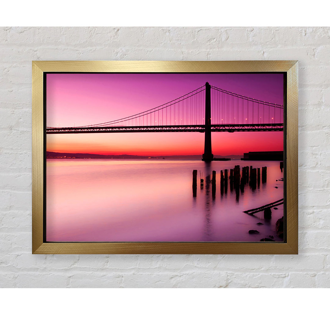 Golden Gate Bridge Pink Serene - Druck