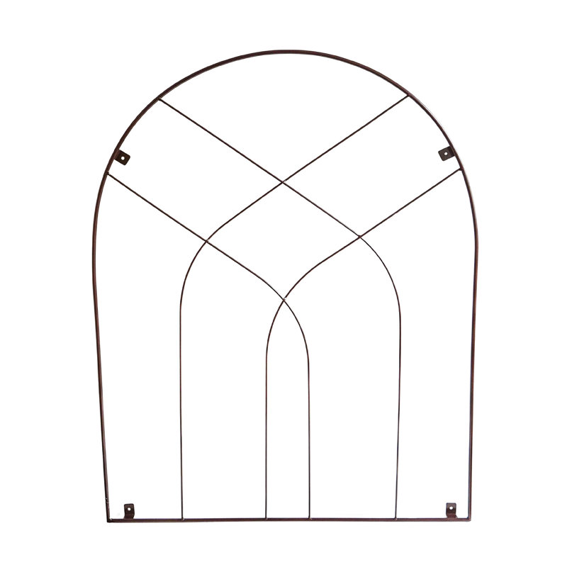 Outdoor Arch Trellis Zinc H100cm W80cm, Bronze