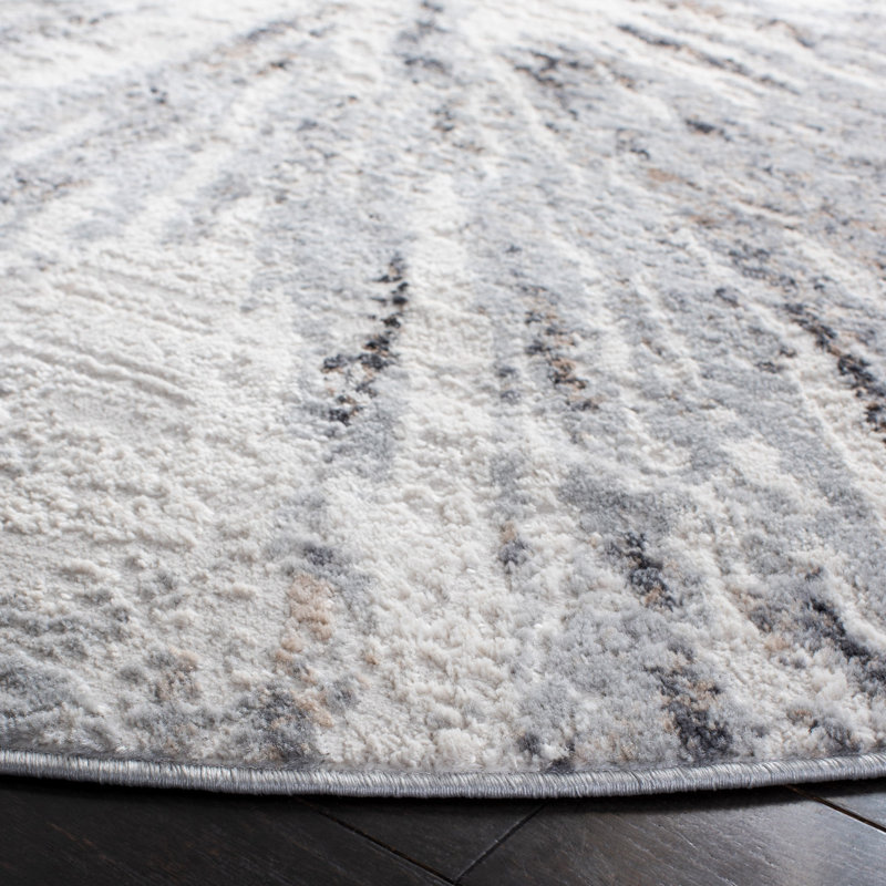 Koziol Cotton Abstract Rug, Round 6'7"