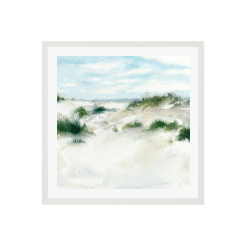 White Sands I by Megan Meagher, White, 12"H x 18"W