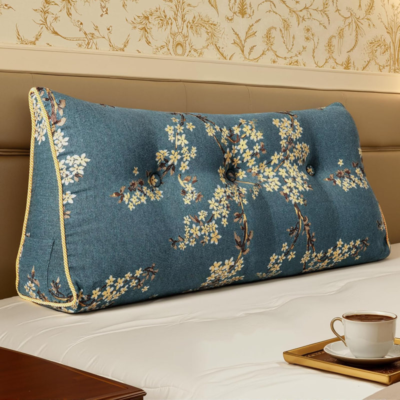 Coussin de soutien de dossier triangulaire en polyester, Lit simple
