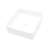 15.69"X15.69" White Ceramic Square Vessel Bathroom Sink