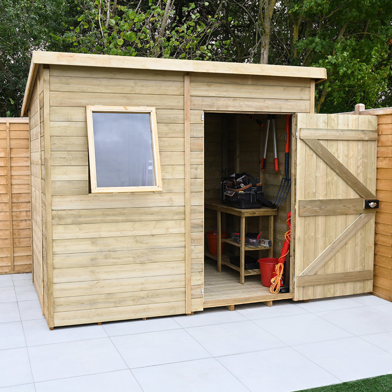 Timberdale 8 x 6 Pent Shed, No