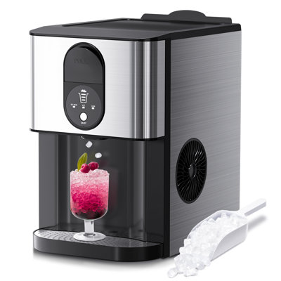 Machine à glaçons Coutertop, machine à glaçons portative en acier inoxydable 44Lbs / 24H cubes avec auto-nettoyage