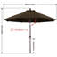 Parasol de patio en oléfine 9 pi 9 pi-681813121