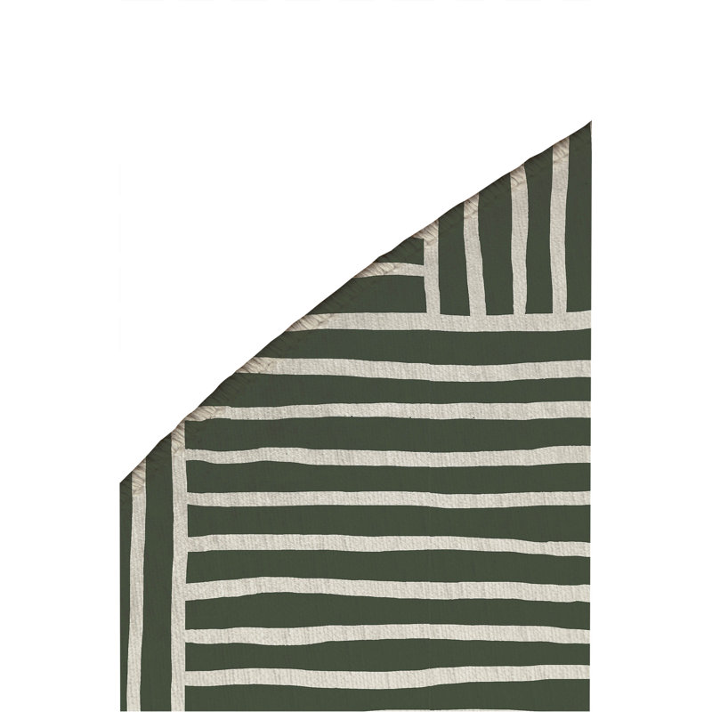 Grid Puz Non-Slip Outdoor Rug, Round 5'