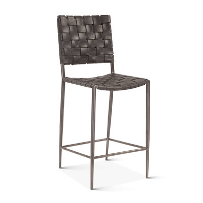 Lund Upholstered Stool with Metal Frame