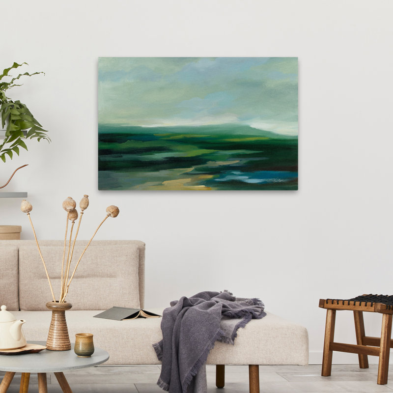 Ireland Reminiscence - Black Blue Clouds Gray, 36" H x 24" W