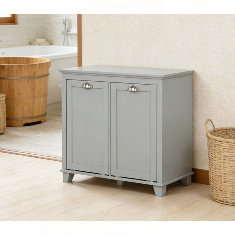 Armoire de rangement pour salle de bain, armoire à linge double inclinable, armoire de plancher pour salle de bain