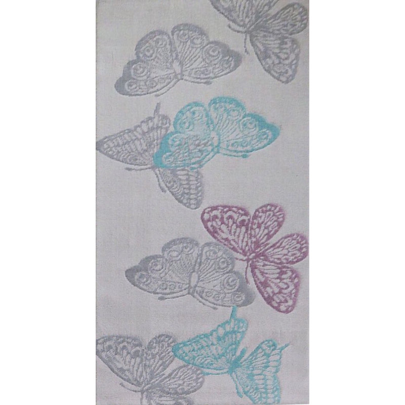 Machine Woven Grey Indoor Rug, Rectangle 80 x 150cm