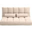 Chaise de lit pliante convertible, avec éléments réglables, 2 coussins, beige, produit économiseur d'espace, et chaise de plancher convertible fiable, canapé, épargnant, pour dormir, télé, jeux, conversation