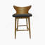 Ensemble de 2 tabourets de bar Mid-Century modernes, gris anthracite et naturel