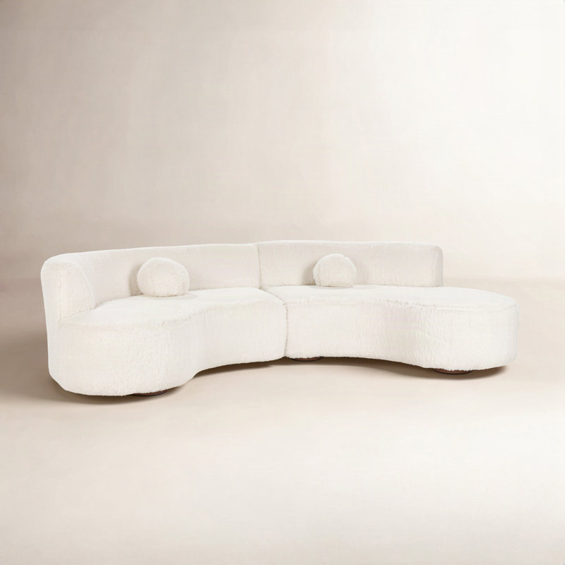 Canapé modulaire en tissu Octavia, Vanille moelleuse