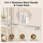 Cabine de douche d'angle néo-angle 36 po x P 36 po x H 72 po avec verre trempé transparent de 1/4 po, cadre en acier inoxydable, film de sécurité et revêtement nano facile à nettoyer, base non incluse-121887965