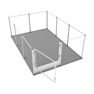 Playpen 24'' H 10 Panel Acrylic Exercise Pen With Door