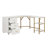 Techni Mobili L-Shape Home Office Two-Tone Desk With Storage-102062718