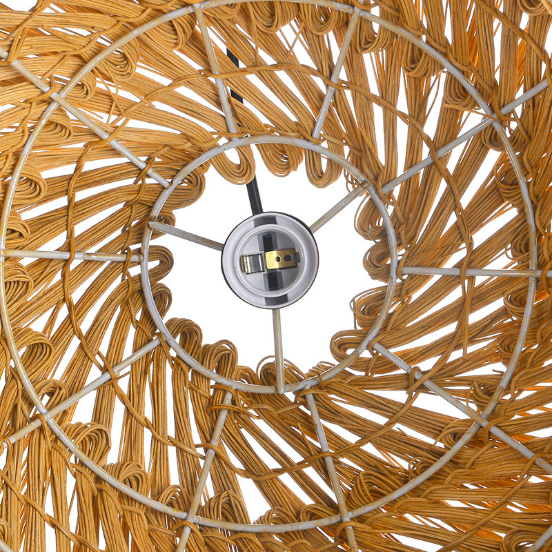 Luminaire suspendu 1 lumière Boho avec interrupteur en ligne 16,4 pi, H 13,77 po x l 23,62 po x P 23,62 po