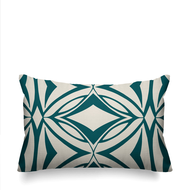Coussin décoratif intérieur / extérieur Eamon, Vert émeraude