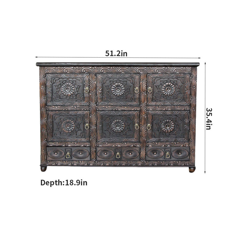 Solid Wood Accent Cabinet