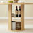 47.2" Round Dining Set With 2-Tier Storage Shelf And 2 Upholstered Chairs (Set Of 3)-1160505091