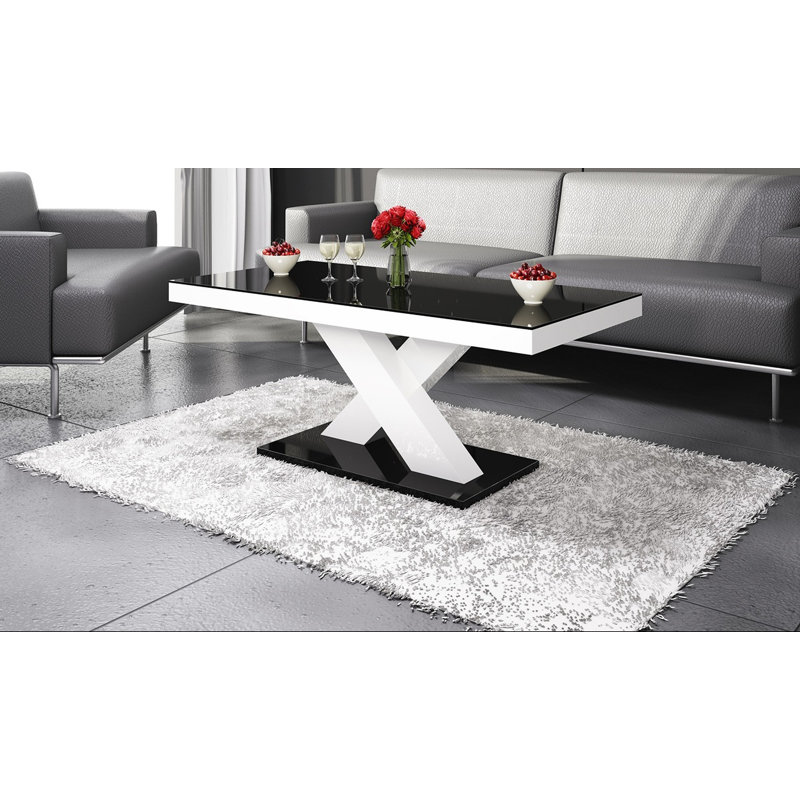 Michael Cross Legs Coffee Table, High gloss black/white