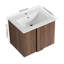 Meuble-lavabo flottant 24 po avec lavabo et portes à fermeture en douceur, ébène brun-1959613346
