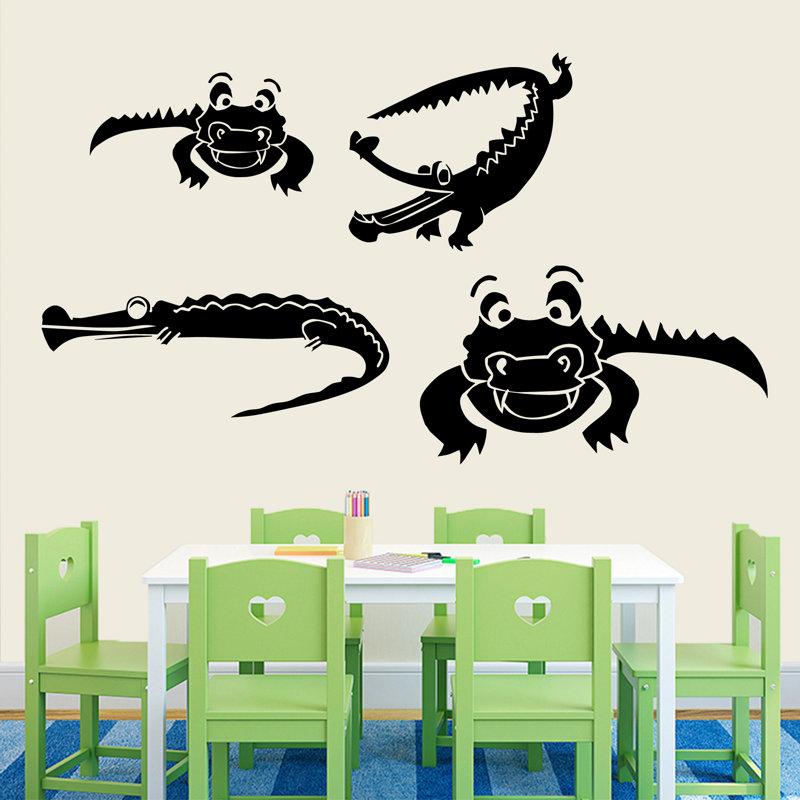 4 - Piece Wall Decal, Black