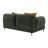 Chenille Upholstered Modern Track Arm Loveseat Green