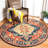 Bluffs Hand Loomed Wool/Cotton/Latex Oriental Rug in Red/Navy-1087398802