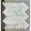 Statuary 1x3 Herringbone Marble Mosaic Tile