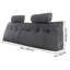 Coussin de tête de lit, coussin de tête de lit avec 2 poches latérales et 2 appuis-tête, coussin de lit en flanelle lavable, pour lire, jouer, se reposer, travailler au lit, gris-551050854
