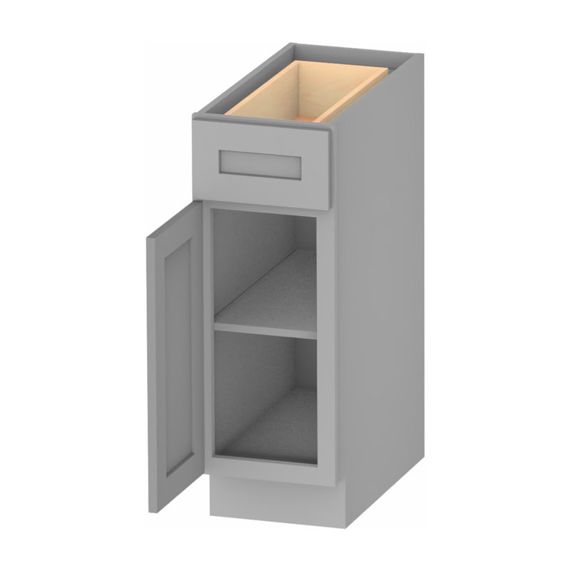 Armoire de base standard en bois contreplaqué prêt à assembler Kindwood Eco l 12 po x P 24 po x H 34,5 po Kindwood, Gris, 12"