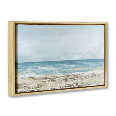 Cadre flottant Peaceful Mood Coastal Scene, design par Lorenzo Collective