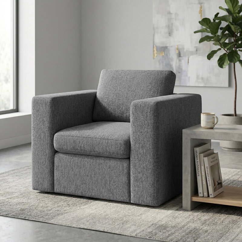 Lockheart Chair Smoke Track Arm 24, Smoke