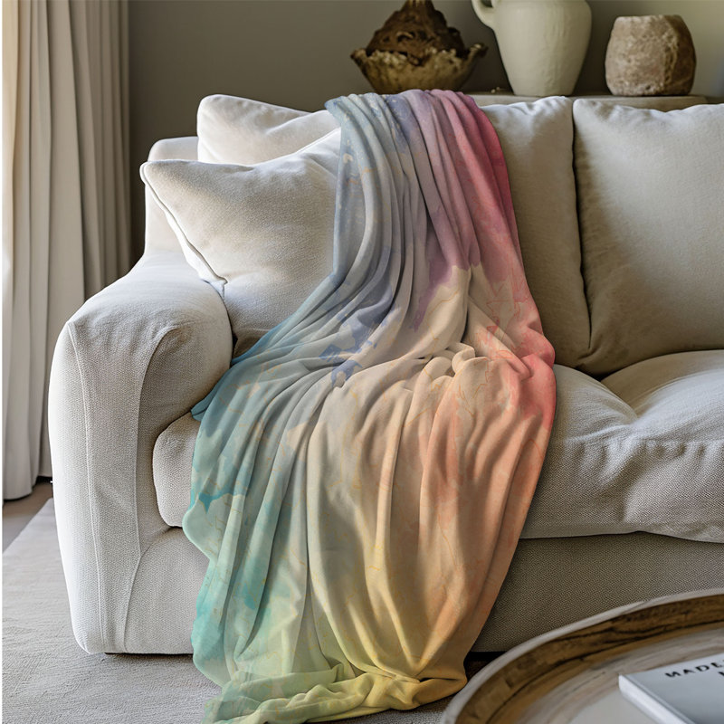 Rainbow Cosmos - 1 pièce Sherpa Premium couverture 0178, L 50 po x L 60 po
