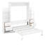 Lit escamotable avec tiroirs de rangement, lumières DEL et tablettes de bibliothèque, armoire murale escamotable en bois avec DEL-783291663