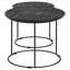 Table gigogne 2 pièces noir mat