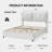 Bed Frames with Headboard, Boucle Bed Frame with Upholstered Headboard, Removable Upholstery, Wooden Slats Support, No Box Spring Needed-1406614502-1406614501