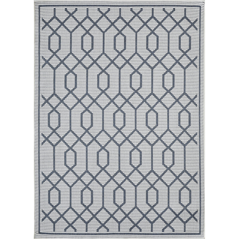 Annie-Jane Geometric Indoor / Outdoor Rug, Rectangle 9'10" x 12'10"