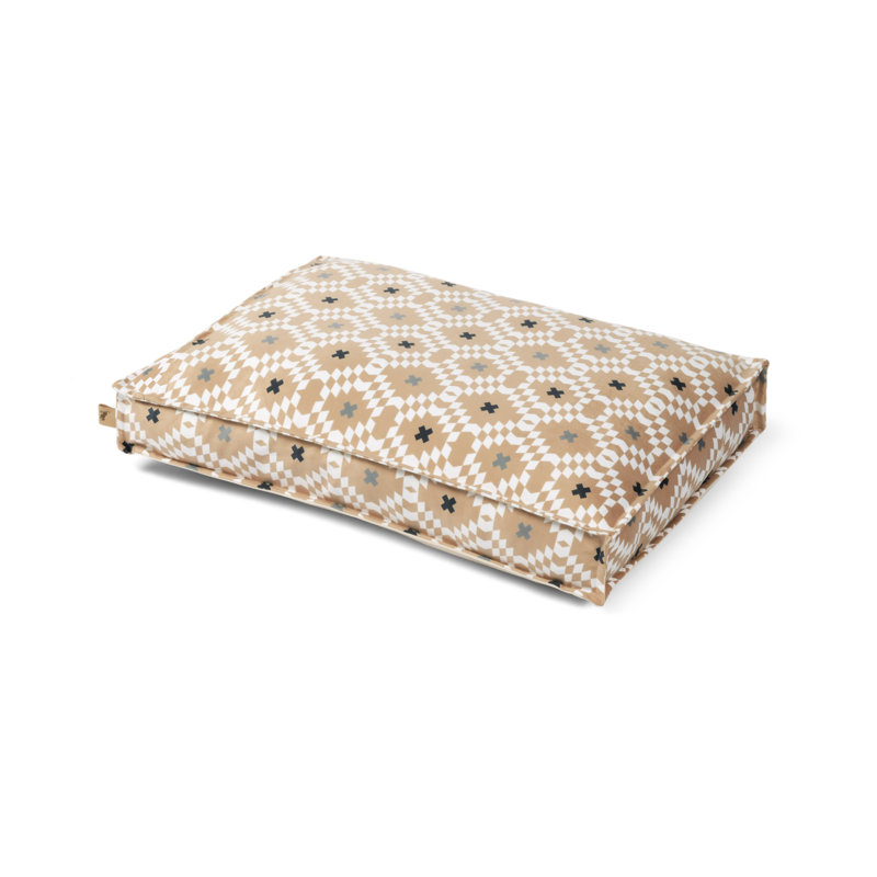 Boxy Bed Dog Pillow Bed, Sand, 36" W x 27" D x 5" H