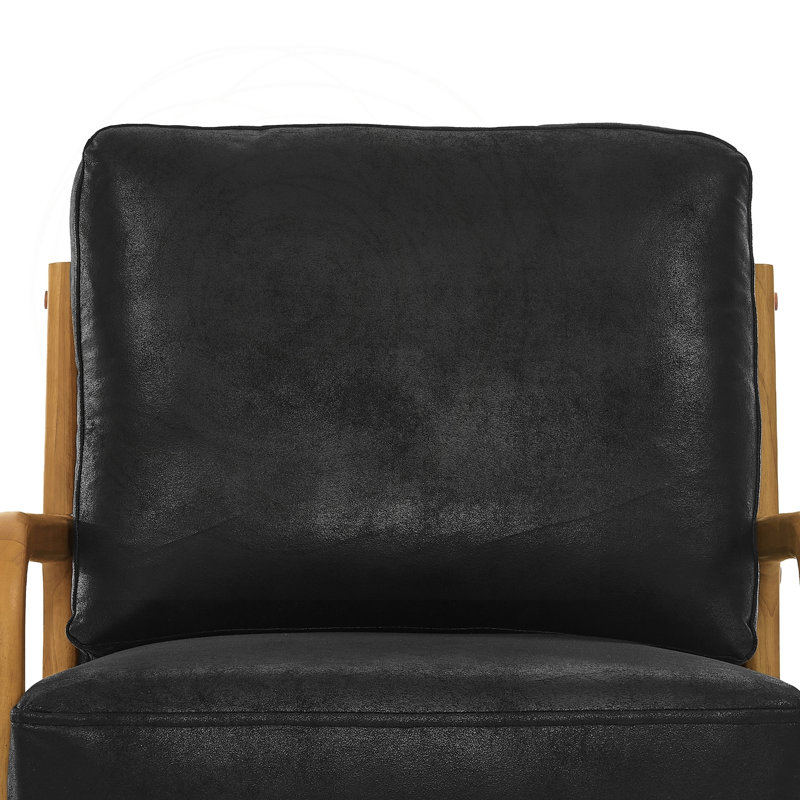 Méridienne en bois avec revêtement en tissu métallisé, Tissu noir